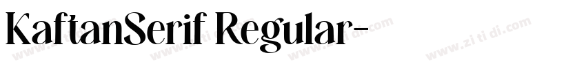 KaftanSerif Regular字体转换